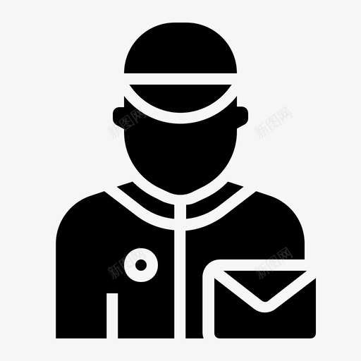 邮递员信件邮件图标svg_新图网 https://ixintu.com 信件 工作和职业 邮件 邮递员