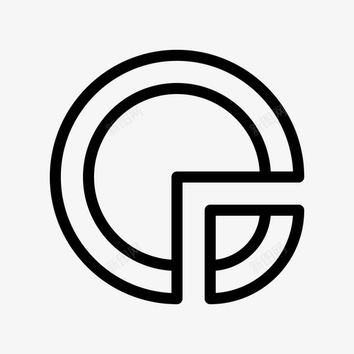 饼图数学6线性图标svg_新图网 https://ixintu.com 数学 线性 饼图