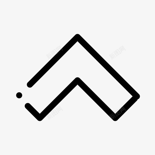 箭头向前向上图标svg_新图网 https://ixintu.com 向上 向前 箭头 箭头虚线