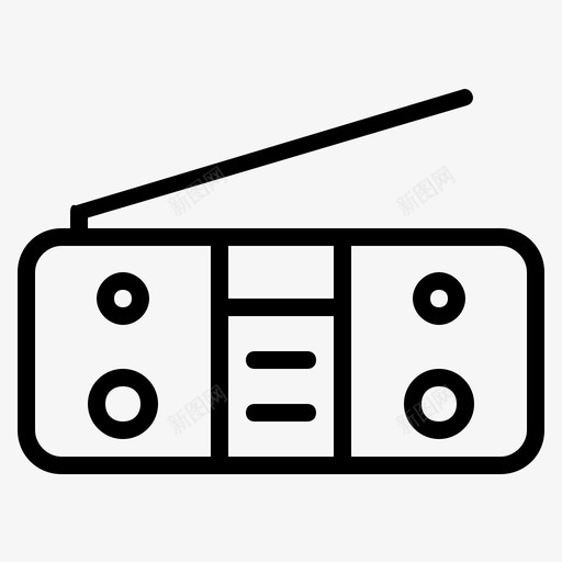收音机音频设备图标svg_新图网 https://ixintu.com 小工 工具 扬声器 收音机 设备 音频