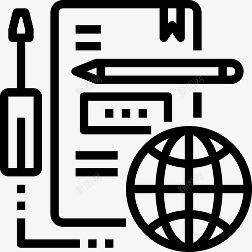 全球商业概念9线性图标svg_新图网 https://ixintu.com 全球 商业概念9 线性