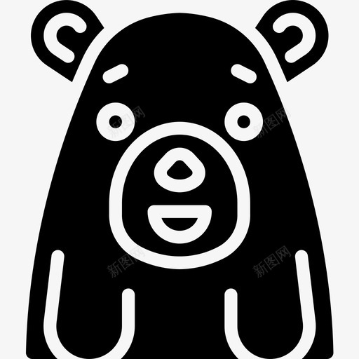 熊可爱的图标3填充svg_新图网 https://ixintu.com 可爱 图标 填充 爱的