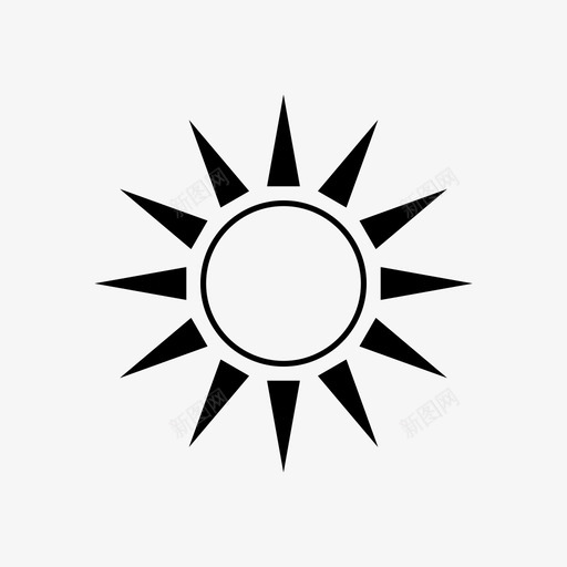 阳光明媚天气炎热图标svg_新图网 https://ixintu.com 天气炎热 阳光明媚