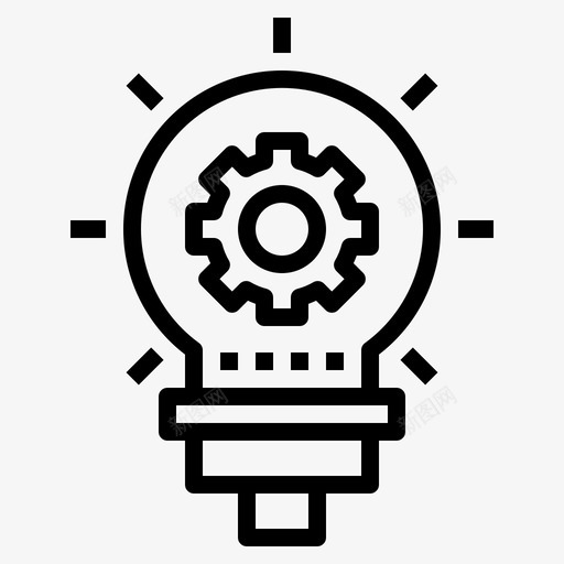 灯泡工程56线性图标svg_新图网 https://ixintu.com 工程 灯泡 线性