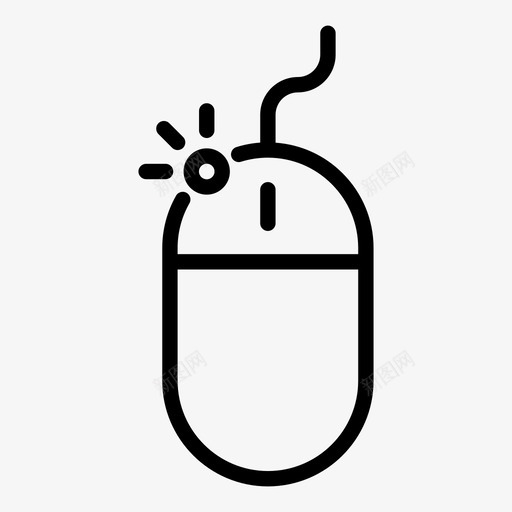 鼠标按钮点击图标svg_新图网 https://ixintu.com 互联网 技术 按钮 点击 计算机 鼠标