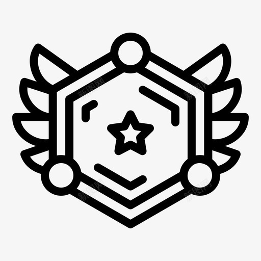 老兵徽章明星奖章图标svg_新图网 https://ixintu.com 奖章 徽章 明星 老兵