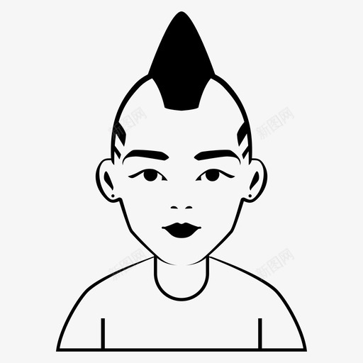 朋克女孩网络朋克瓦门波瓦图标svg_新图网 https://ixintu.com 女孩 朋克 波瓦 瓦门 网络