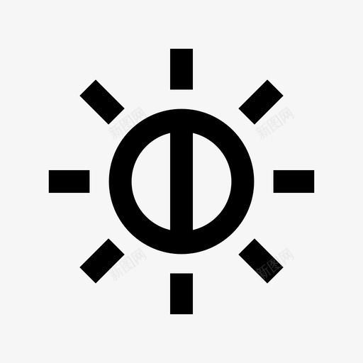 阳光亮度季节图标svg_新图网 https://ixintu.com 亮度 天气 季节 用户界面 阳光