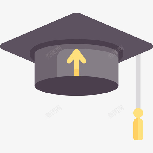 毕业帽升职12平头图标svg_新图网 https://ixintu.com 升职12 平头 毕业帽