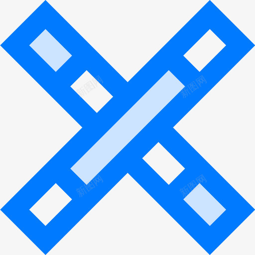 双节棍武术18蓝色图标svg_新图网 https://ixintu.com 双节棍 武术18 蓝色