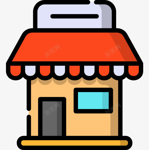 商店经济型46线性颜色图标svg_新图网 https://ixintu.com 商店 线性颜色 经济型46