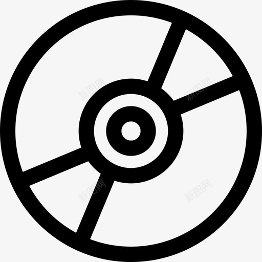 Cd音乐大纲线性图标svg_新图网 https://ixintu.com Cd 大纲 线性 音乐