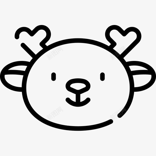 鹿圣诞152直系图标svg_新图网 https://ixintu.com 圣诞 直系