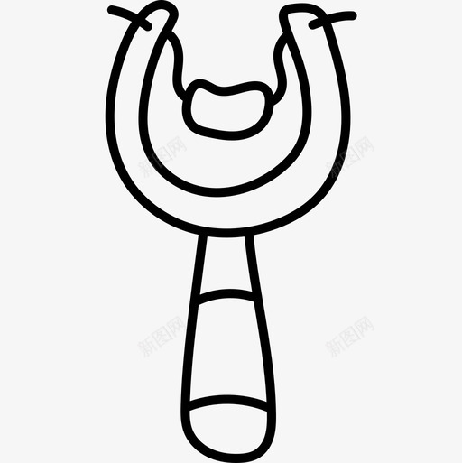 弹弓儿童玩具13黑色图标svg_新图网 https://ixintu.com 儿童玩具13 弹弓 黑色