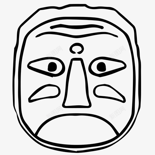 老人面具韩语老人图标svg_新图网 https://ixintu.com 传统 老人 道具 面具 韩国 韩语