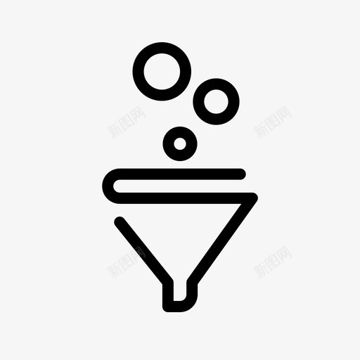 漏斗引线线条图标svg_新图网 https://ixintu.com 图标 引线 漏斗 线条