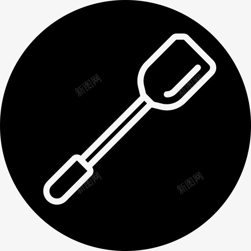 抹刀烹饪厨房图标svg_新图网 https://ixintu.com 勺子 厨房 厨房徽章 器具 抹刀 烹饪