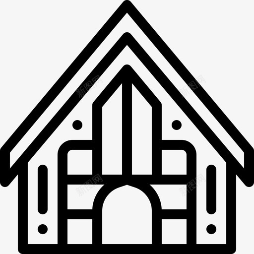 玻璃房屋类型22线性图标svg_新图网 https://ixintu.com 房屋类型22 玻璃 线性