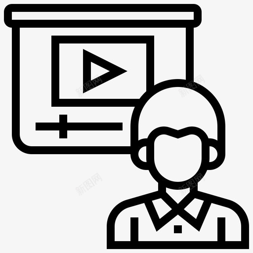 讲座课程教育图标svg_新图网 https://ixintu.com 在线教育 学习 教育 知识 讲座 课程