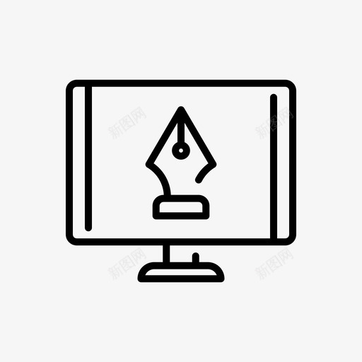数字绘画艺术家5线性图标svg_新图网 https://ixintu.com 数字绘画 线性 艺术家5