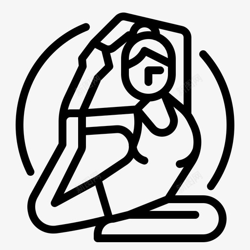 瑜伽锻炼冥想图标svg_新图网 https://ixintu.com hobbyoutline 冥想 放松 瑜伽 运动 锻炼