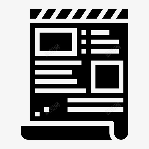 剧本演员电影图标svg_新图网 https://ixintu.com 剧本 导演 故事 演员 电影