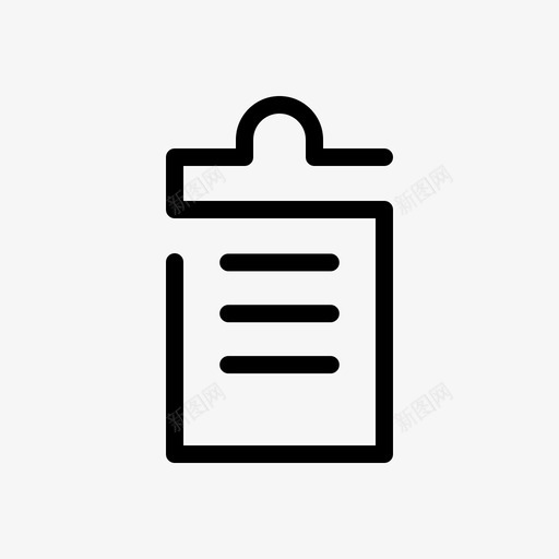 剪贴板纸张线条图标svg_新图网 https://ixintu.com 剪贴板 图标 纸张 线条