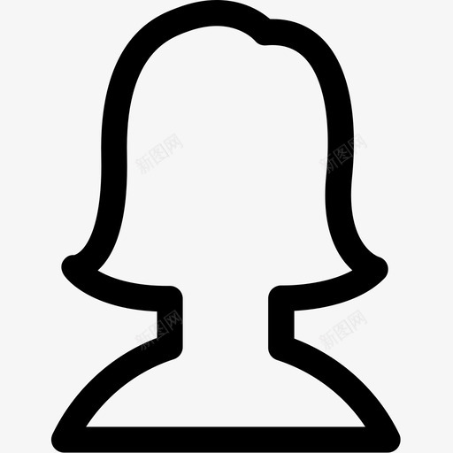 女用户个人资料图标svg_新图网 https://ixintu.com 个人资料 女用 用户
