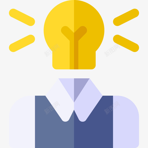 Idea人力资源64扁平图标svg_新图网 https://ixintu.com Idea 人力资源 扁平