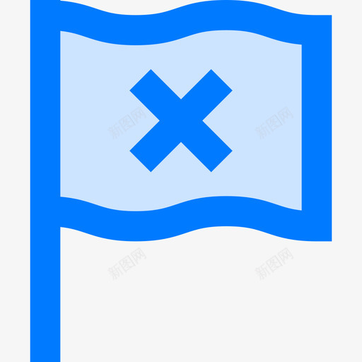 旗帜海盗9蓝色图标svg_新图网 https://ixintu.com 旗帜 海盗9 蓝色