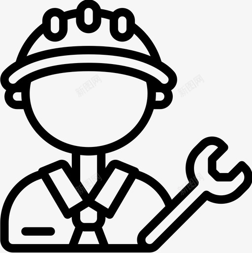 工程师职业19直线型图标svg_新图网 https://ixintu.com 工程师 直线 线型 职业