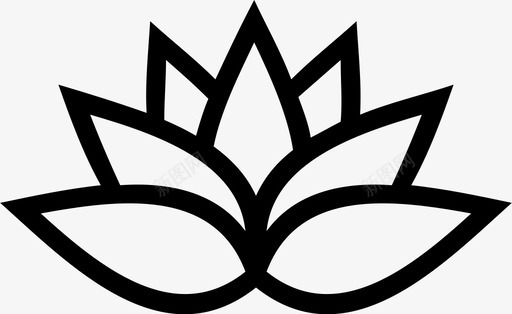 莲花水疗瑜伽图标svg_新图网 https://ixintu.com 水疗 瑜伽 莲花