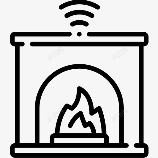 壁炉domotics21线性图标svg_新图网 https://ixintu.com domotics21 壁炉 线性