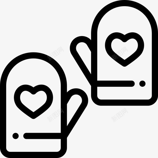 连指手套冬装8件直系图标svg_新图网 https://ixintu.com 冬装8件 直系 连指手套