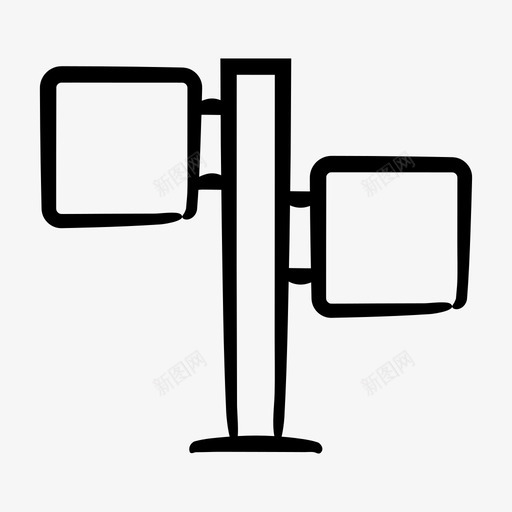 标牌广告杆图标svg_新图网 https://ixintu.com 广告 杆 柱 标牌 标牌涂鸦 路标