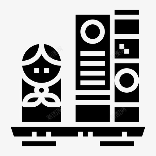 书架家具图书馆图标svg_新图网 https://ixintu.com 书架 图书馆 家具 漫画家实心