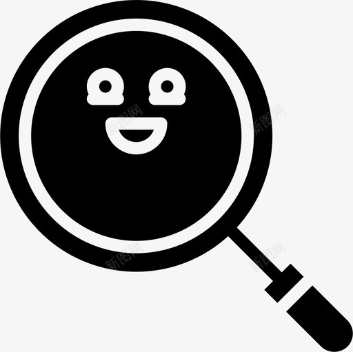 放大镜可爱的图标3填充svg_新图网 https://ixintu.com 可爱 图标 填充 放大镜 爱的