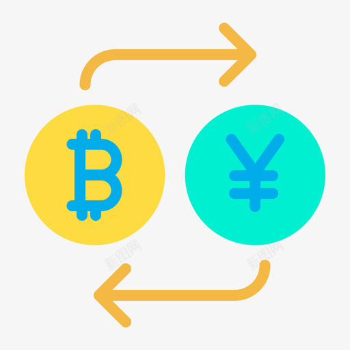 比特币比特币100扁平图标svg_新图网 https://ixintu.com 扁平 比特