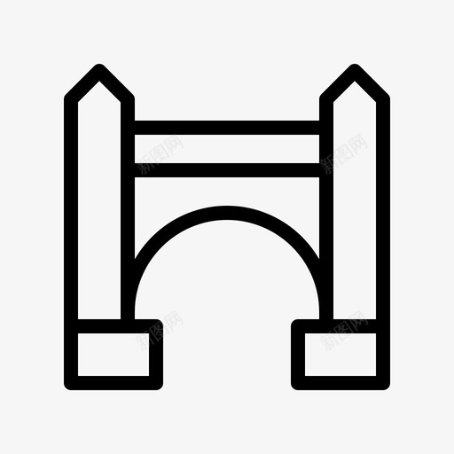 桥捷克共和国直线图标svg_新图网 https://ixintu.com 捷克共和国 桥 直线