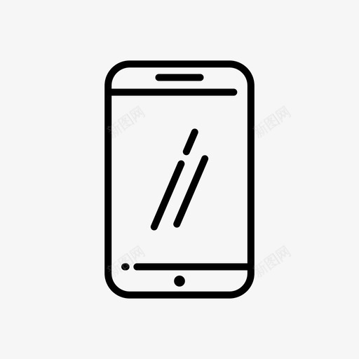 智能手机电子设备13线性图标svg_新图网 https://ixintu.com 手机 智能 电子设备 线性