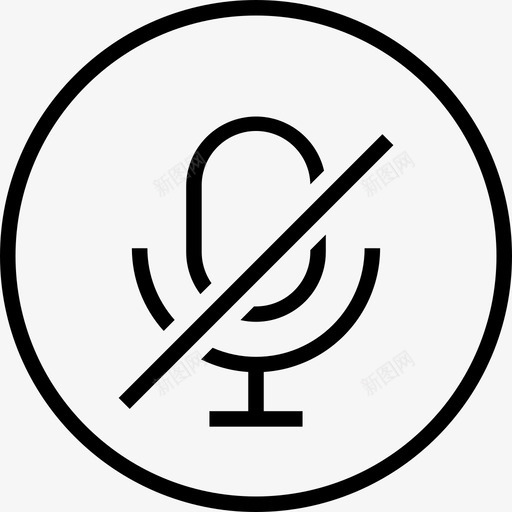 会控-闭音svg_新图网 https://ixintu.com 会控-闭音