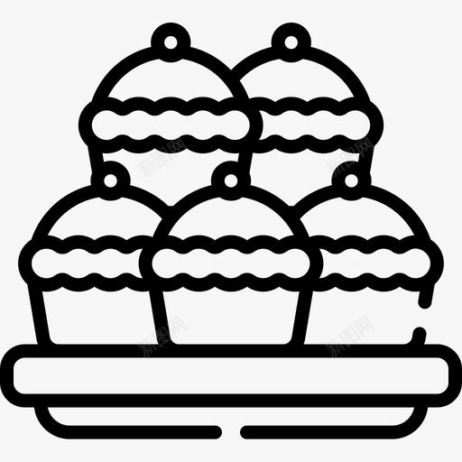 派圣诞食品饮料直系图标svg_新图网 https://ixintu.com 圣诞食品饮料 派 直系
