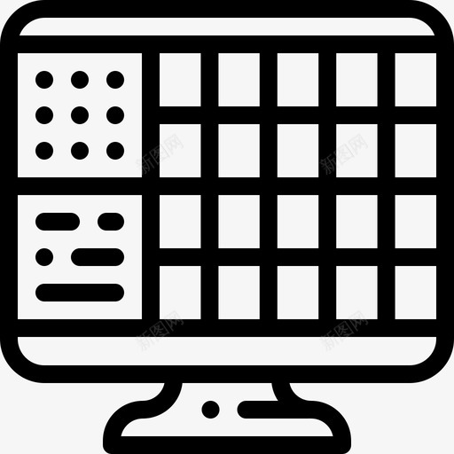 平面图数字服务8线性图标svg_新图网 https://ixintu.com 平面图 数字服务8 线性