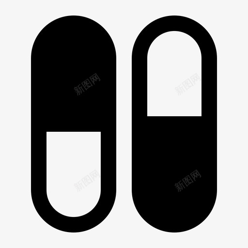 胶囊保健品药品图标svg_新图网 https://ixintu.com 保健品 片剂 胶囊 药丸 药品