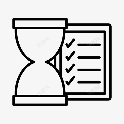 等待列表检查表沙漏图标svg_新图网 https://ixintu.com 列表 检查 检查表 沙漏 等待