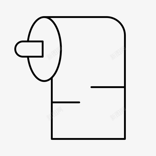 清洁纸张纸巾图标svg_新图网 https://ixintu.com 卫生 卫生纸 常规 清洁 纸巾 纸张 细线