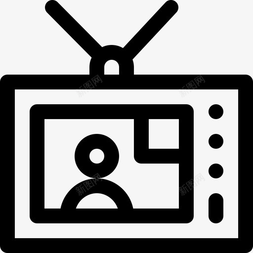电视上瘾3直系图标svg_新图网 https://ixintu.com 上瘾 电视 直系