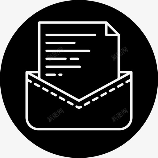 邮件文件收件箱图标svg_新图网 https://ixintu.com 信件 办公室 徽章 收件箱 文件 邮件