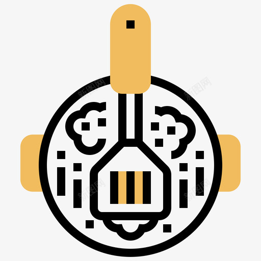 煎锅煮70黄影子图标svg_新图网 https://ixintu.com 影子 煎锅 黄影子