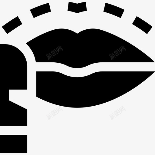 嘴唇整形手术3填充图标svg_新图网 https://ixintu.com 嘴唇 填充 整形手术3